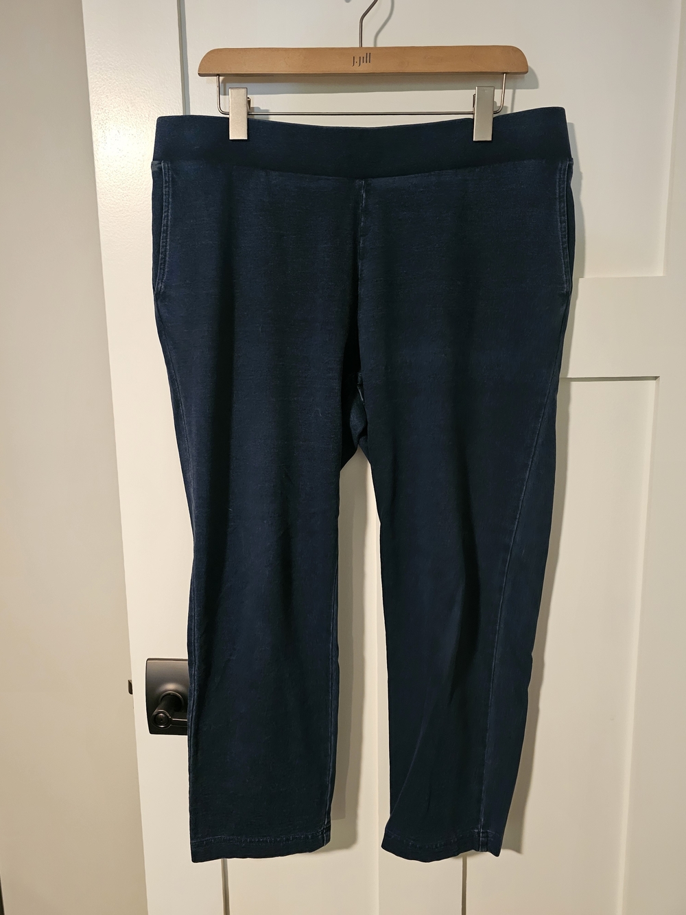 J.Jill Pure Jill Navy Pull-On Stretch Indigo Crops